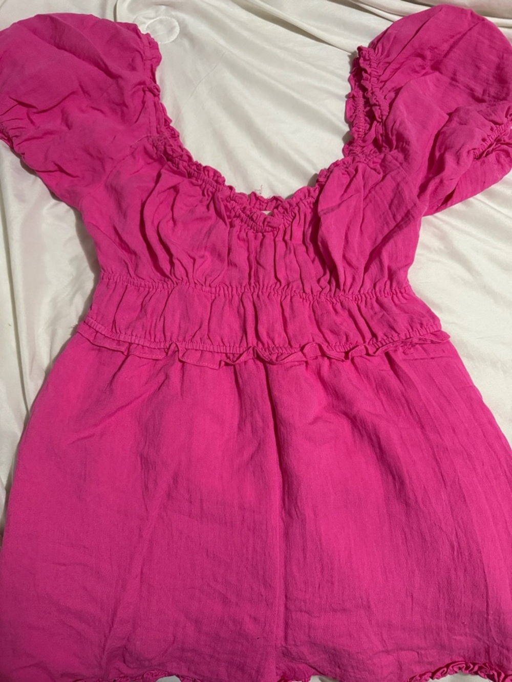 Mustard Seed Hot Pink Ruffled Top